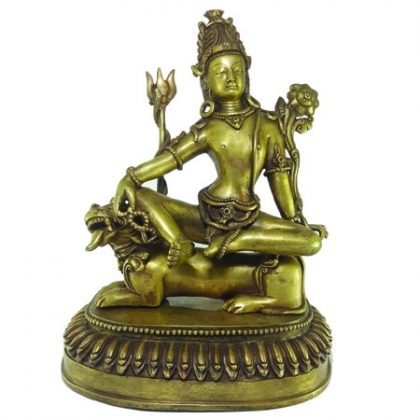 Mater Piece Tibetan Statue of Lion Lokesvara , Bronze Finishing
