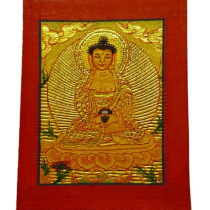 Real Gold Tiny Thangka of Amitabha Buddha