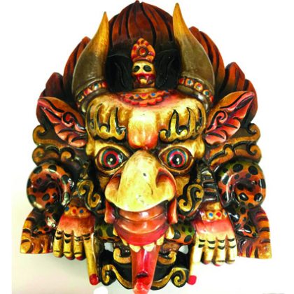 Wooden Painted Cheppu Mask